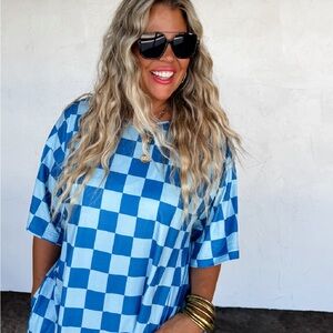Blakeley pop too  Checkered Women's Top large/XL